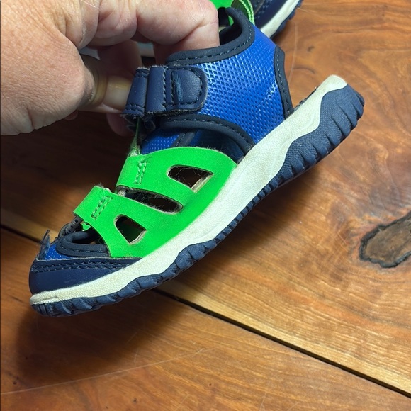 Carter's Navy and Lime Kids Sandals - Picture 6 of 7